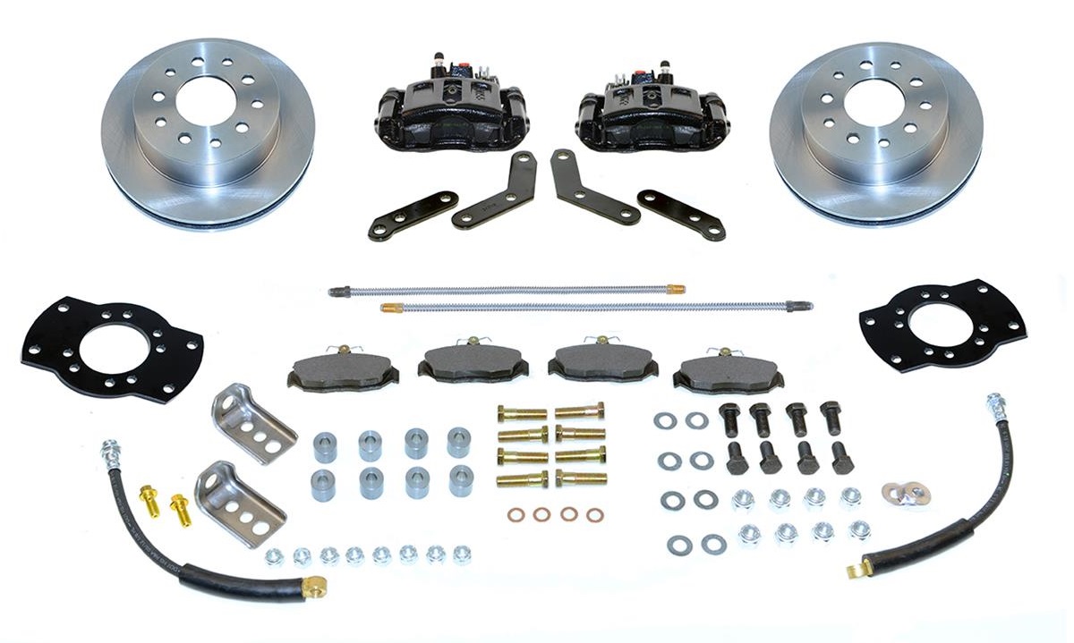 Rear Drum-Disc Brake Conversion Kit Black Calipers 91-04 Dakota